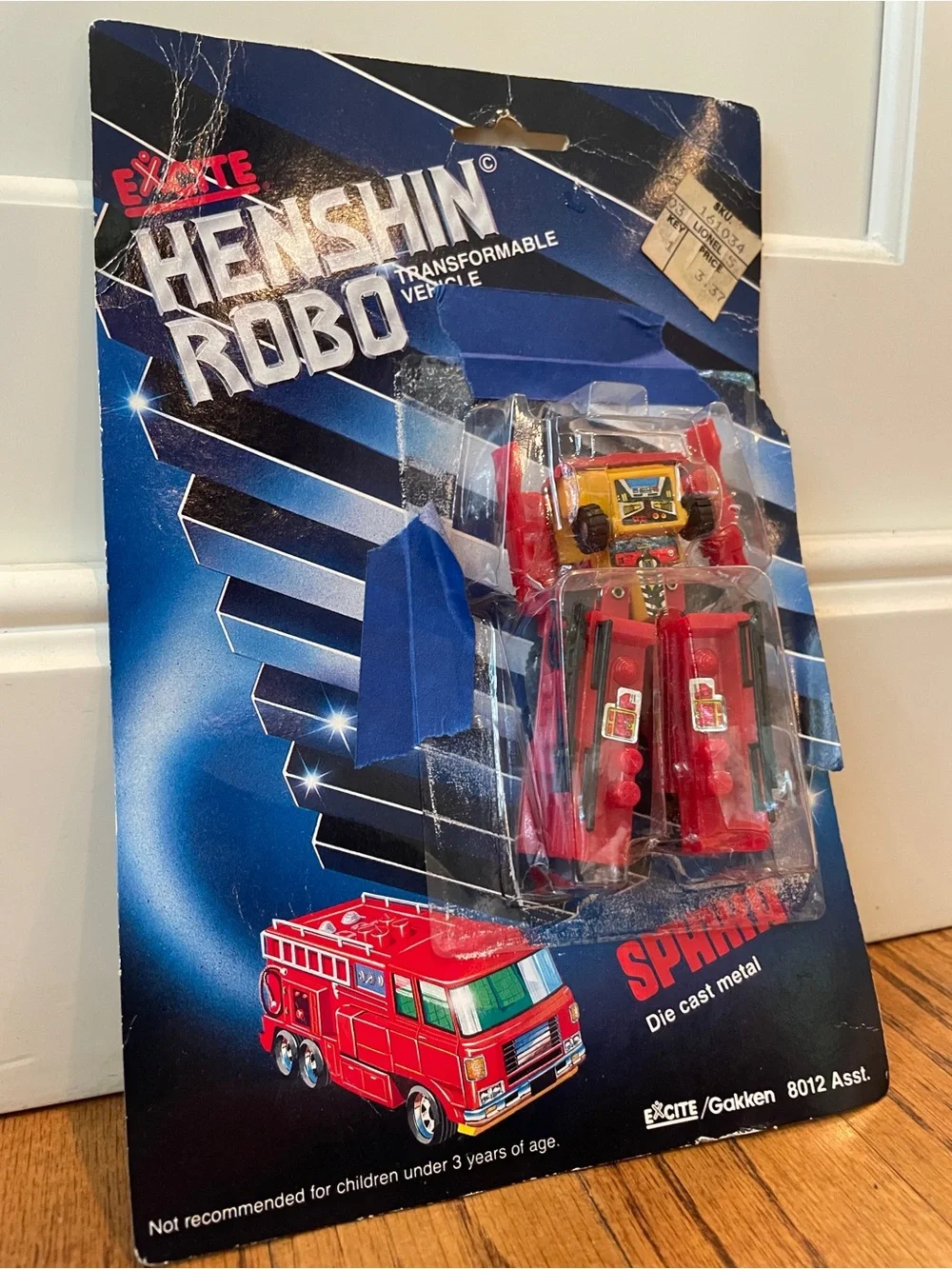 Vintage 1984 Gakken Henshin Robo Sphinx Die Cast Transforming Robot Japan- RARE